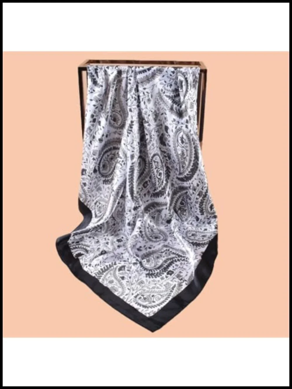 Satin Hair Scarf for Women 35x35 Silk Feel Bandana Headscarf